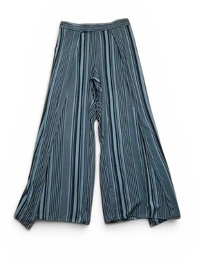 Michael Stars Women’s Sz M Blue Stripe Wide Leg Tulip Pants Pull On